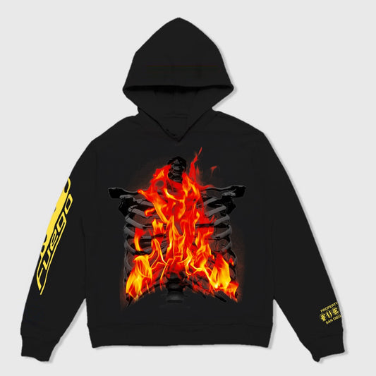 Chest in Flames Hoodie